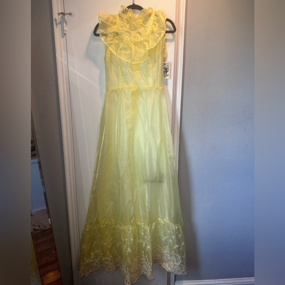 Vintage 1960s/1970s handmade chiffon maxi dress
